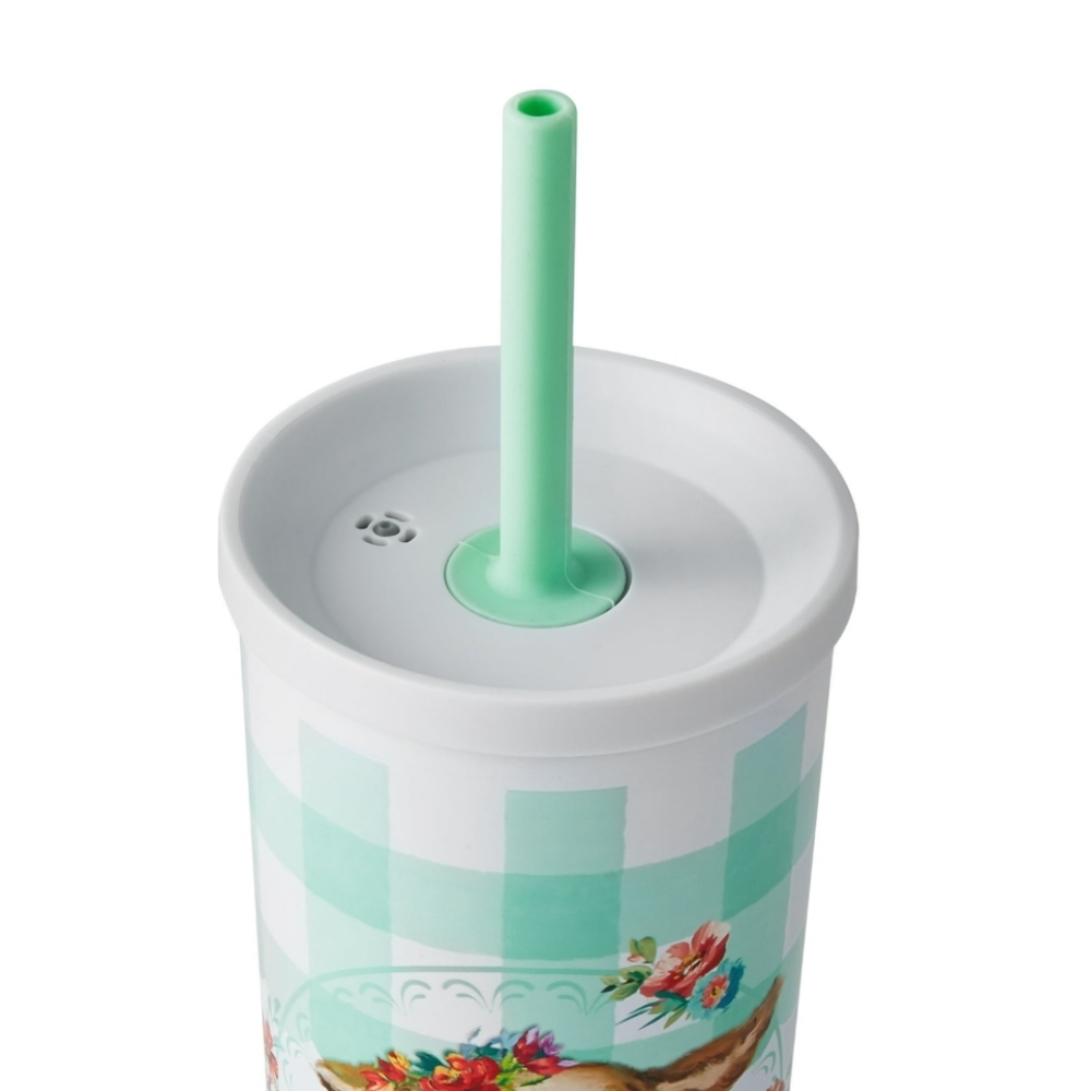 ❤️ New Pioneer Woman Sweet Romance Gingham Cow Tumbler - Picture 4 of 6
